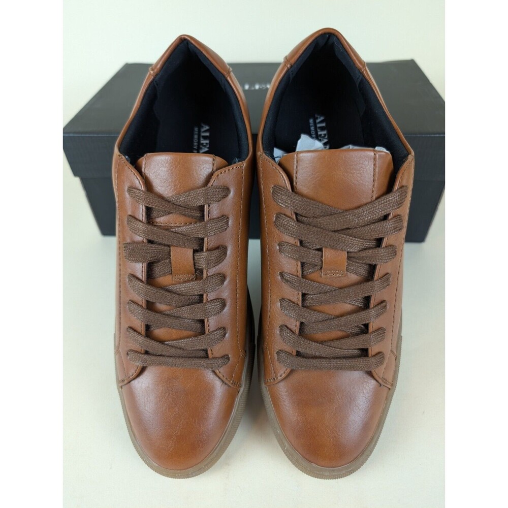 Alfani Shoes Mens 9 M Grayson Lace Up Sneakers Brown Low Top Casual NEW - Picture 4 of 9